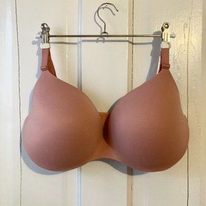 Auden Essential Comfort Embedded Wire Demi Bra 36DDD Rose Gold